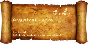 Angyalosi Lenke névjegykártya